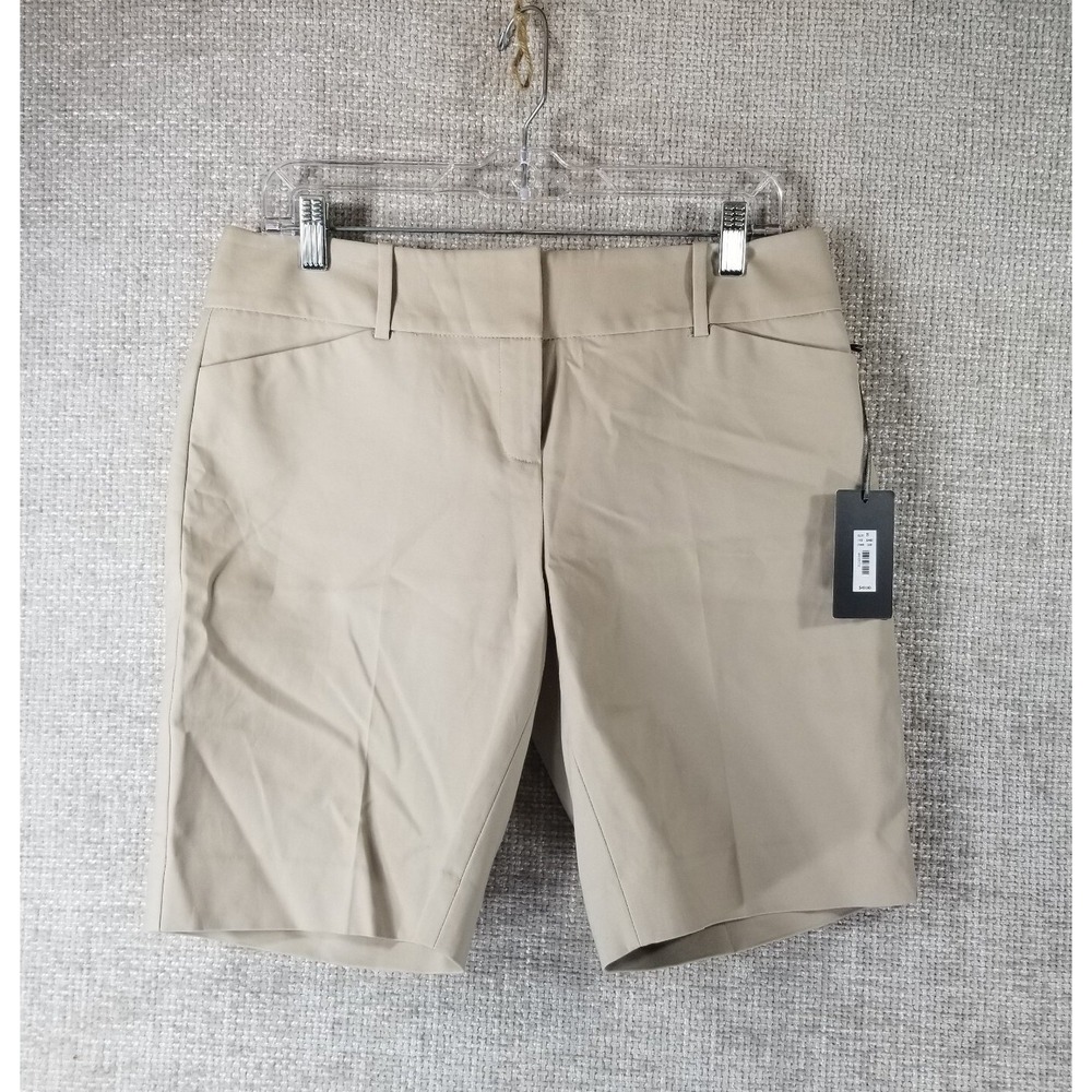 Outback‎ Red Metro Shorts Women's 8 Beige Flat Front Stretch Cotton NWT